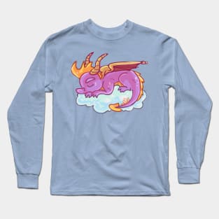 Sleeping Spyro on a Cloud Long Sleeve T-Shirt